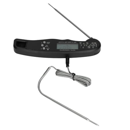 

Barbecue Thermometer Food Thermometer Accurate Reading Multi Purpose Double Probe Head For BBQ For Home Black