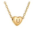 thumbnail image 1 of 26 iniciales en forma de corazón collar alfabeto para las mujeres Collares de acero inoxidable para las mujeres A Z 26 iniciales alfabeto collares de oro para las mujeres niñas, 1 of 5