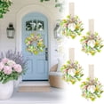 thumbnail image 2 of FXMLRLK 4Pcs Easter Kitchen Cabinet Wreath for Kitchen with Bows Spring Artificial Easter Egg Small Window Wreath for Window Door Farmhouse Easter Party Decorations, 2 of 7