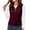Wine, variant on Fleece Jacket Women Nelozsy Women's Rocking Velvetsleeveless Full Zippered Velvet Top With Zipper Pocket Outdoor Warm Shoulder Light Blue XXL