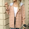 thumbnail image 1 of LOVZFMLL Vestes pour Femmes Décontractées Unies Col Rond Poche Ourlet Fendu T-shirt Ample, 1 of 7