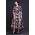 thumbnail image 4 of Bimba Floral Printed Front Slit Sleeveless Summer Spring Women Maxi PartyÂ&nbsp;Dress-Medium, 4 of 5