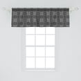 thumbnail image 2 of Ambesonne Geometric Window Valance, Trapped Quadrangular, 54" X 18", Black Grey and White, 2 of 3