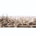 thumbnail image 4 of Unique Loom Soft Touch Shag Collection Area Rug - Dora (5' 3" Square Khaki/Ivory), 4 of 7