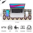 thumbnail image 5 of Long Mouse Pads for Desk,Beige Geometric Diamond Sun Pattern Desk Mats on Top Of Desks, Desk Mouse Pad Extra Large with 3mm Non-Slip Base and Stitched Edge for Gaming,Office,Work,Home 31.5"x11.8", 5 of 6