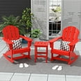 thumbnail image 3 of Polytrends  Laguna 3-Piece Poly Adirondack Rocking Chairs and Side Table Set Red, 3 of 5