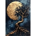 thumbnail image 1 of Cuadro Decorativo Paisaje 60x80cm Eclipse Dorado, 1 of 6
