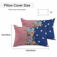 thumbnail image 3 of Waterproof Throw Pillow Covers Set of 2, 20x12 Inch 4th of July Decorative Pillowcases Outdoor Pillow Slip Cushion Covers Set for Couch Tent Red Blue Striped Stars Independence Day, 3 of 7