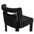 thumbnail image 5 of Pemberly Row Transitional 26" Velvet Counter Stool in Black Finish, 5 of 6