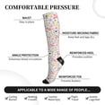 thumbnail image 3 of Lsque Retro Floral Pattern Sport Compression Socks for Men & Women 15-20 mmHg Knee High Nurse Pregnant Running Medical and Travel Athletic, 3 of 6