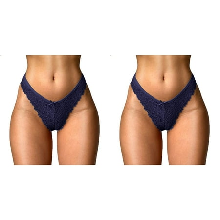 2 Pack Women Floral Lace Mesh Panties Low Rise Hollow Out Transparent Plus Size Underwear Cat Underwear Mesh Thong Panties Bikini Teen Underwear plus Size Thongs High Waist Panties for Women