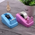 thumbnail image 4 of 2PC Desktop Tape Dispensser Set – Souew Compact Tape Cutter with Non-Skid Base for Office & schol, Blue (Color Random), 4 of 5