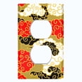thumbnail image 3 of Metal Light Switch Plate Cover Japanese Cloud Pattern Green Wallpaper WAL020, 3 of 15
