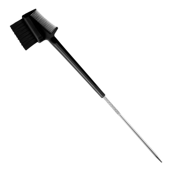 Dual Comb Eyebrow Brushes, Eyelash Comb Eyebrow Brush for Women, Eyelash Eyebrow Travel Makeup Tool, Black 8.15" Length