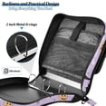 thumbnail image 4 of FORMRS Zipper Binder with Shoulder Strap 2-inch Ring 500 Sheet Capacity File Bag, Light Purple Halloween Black Cat, 4 of 5