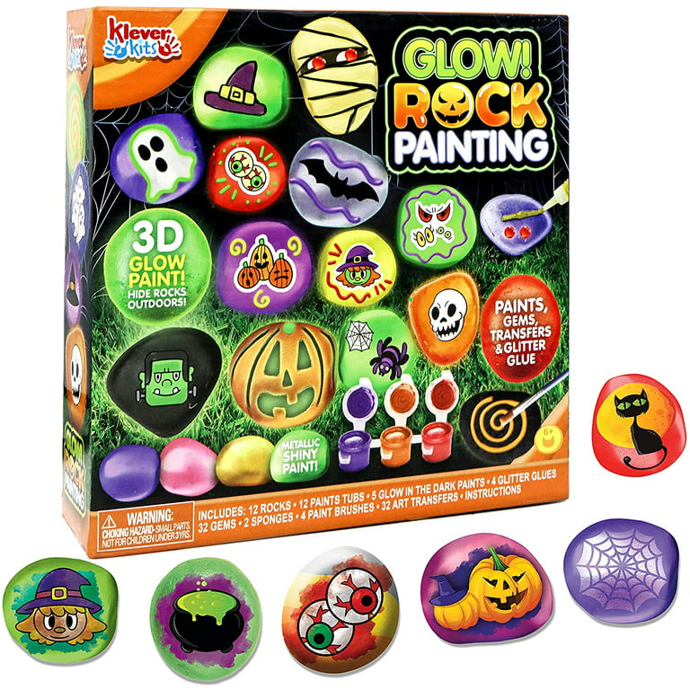 Doodle Hog glow in The Dark Rock Painting Kit for Kids - Arts and