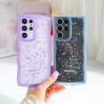 thumbnail image 3 of Compatible with Samsung Galaxy S24,Cute Kawaii Bling Sparkle Glitter Frame Shape Soft Silicone Shockproof Protective Phone Case Cover for Women Girls Blue, 3 of 11