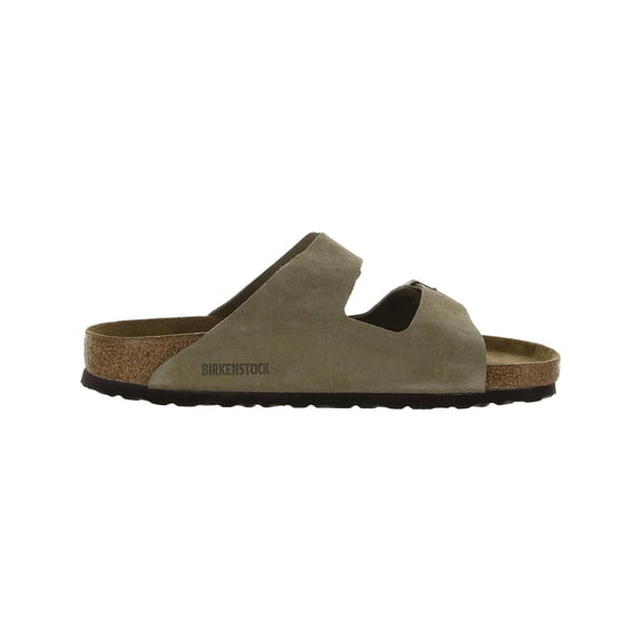 Birkenstock Arizona Sandal in Taupe Leather | Men Two-Strap - 41