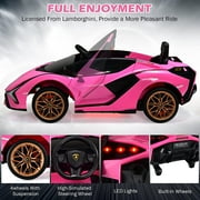 Olakids 12 V Licensed Lamborghini Sian Powered Ride-On Toy with Remote Control and MP3 Player