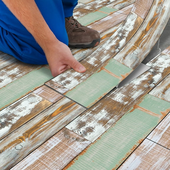 Zhuge imitation wood peeling sticker wallpaper sticker detachable decorative film wood grain wallpaper, used for wall covering furniture countertop kitchen decoration (brown, 1 piece)