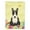Black White, variant on Easter Eggs Bull Terrier Red Flag Canvas House Size