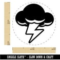 thumbnail image 2 of Thunder Storm Cloud Weather Lighting Bolt Rubber Stamp for Scrapbooking Crafting Stamping - Mini 1/2 Inch, 2 of 7