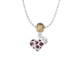 thumbnail image 2 of Delight Jewelry Pink Cheetah Print Heart with Nurse Hat Mia Monkey Charm Necklace, 2 of 4