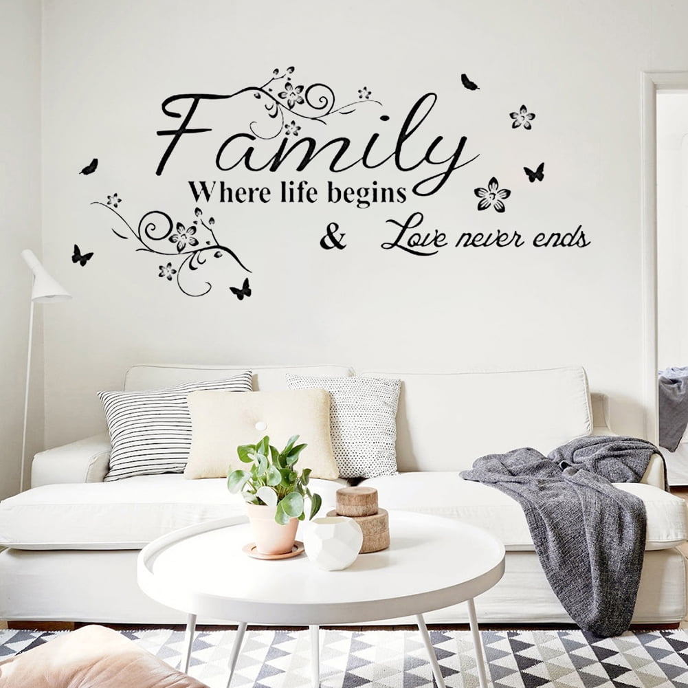 Home Decor Mural Decal Living Room Family Quote Vinyl Wall Art Sticker 