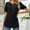 Black, variant on Women Clothes Summer Women's Short Sleeve Tops Womens Tops Casual Cotton Solid Color Tops for Women V Neck Oversized Tops for Women Trendy My Items