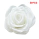 thumbnail image 5 of Injueey Paquete de 50 flores biónicas artificiales, rosas de simulación de espuma PE, decoraciones de flores falsas, regalos de compromiso para bodas y Kits de decoración para fiestas Blanco Injueey  JJ18310-05, 5 of 6