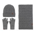 thumbnail image 1 of Gorro de punto de invierno, gorro, bufanda larga, guantes con pantalla táctil, conjunto de gorro de calavera, guantes más cálidos para el cuello, 1 of 5