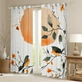 thumbnail image 2 of Feelyou Farmhouse Branches Bird Black Out Curtains, Orange Watercolor Moon Curtains Pack of 2 (42x63 Each), Japanese Style Bedroom Curtains, Curtains and Drapes Home Decor, 2 of 5