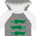 thumbnail image 4 of Inktastic Alligator Crocodile Reptile Girls Long Sleeve Baby Bodysuit, 4 of 5
