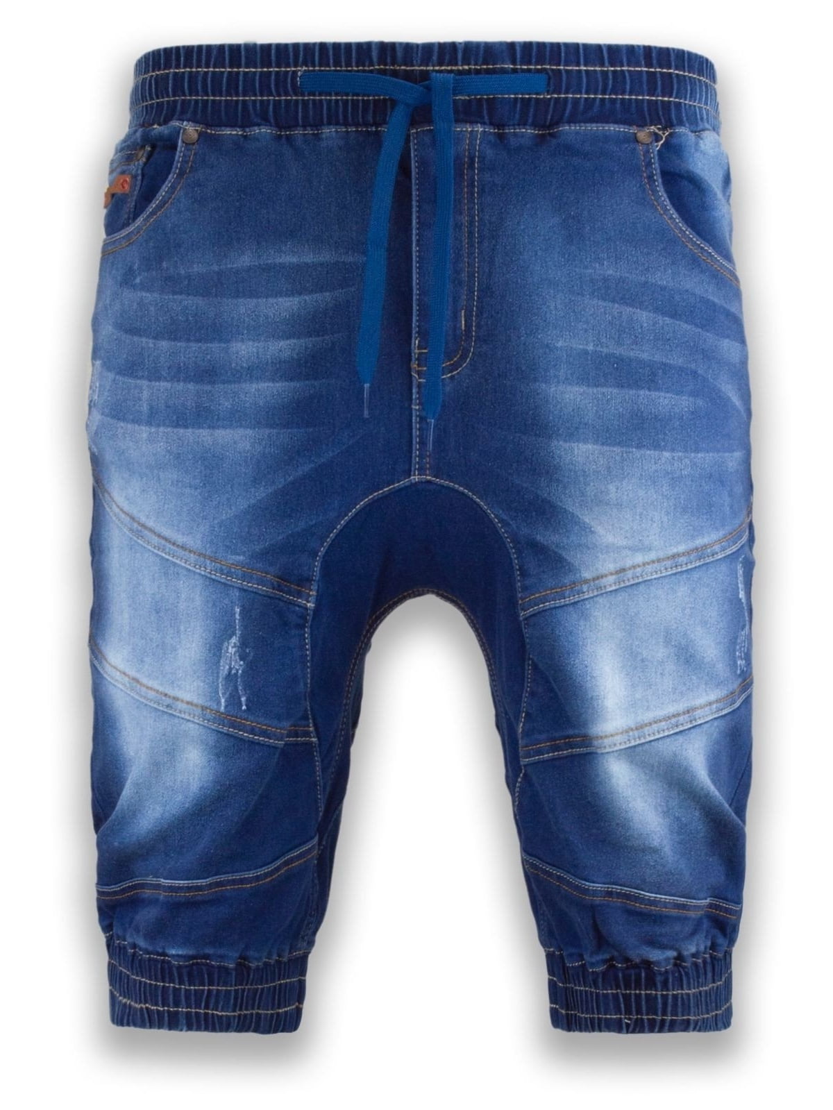 NEW Men Denim Jogger Shorts Jean 