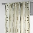 thumbnail image 2 of Suez Bronze Embroidered Faux Linen Sheer Curtain (1 Panel), Suez Bronze, 50W X 120L, 2 of 9