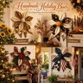 thumbnail image 7 of DIY Large Patchwork Bow Sewing Kit, Farmhouse Fabric Folded Flower Door Hanging Craft Set, DIY Craft Supplies, Gift for Adults Front Door Wall Window Porch, 7 of 7