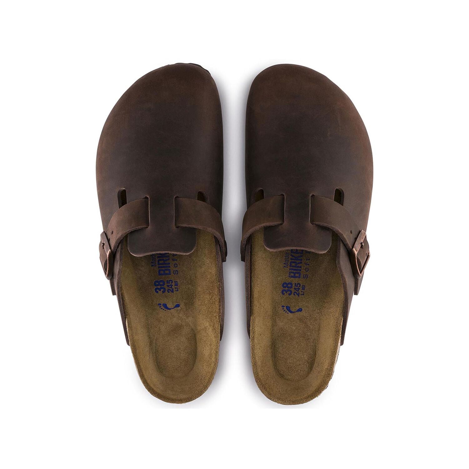 Birkenstock Unisex Boston Soft Footbed Clog, Habana Oiled Leather, EU 38 7-7.5 Women/ 5-5.5 Men