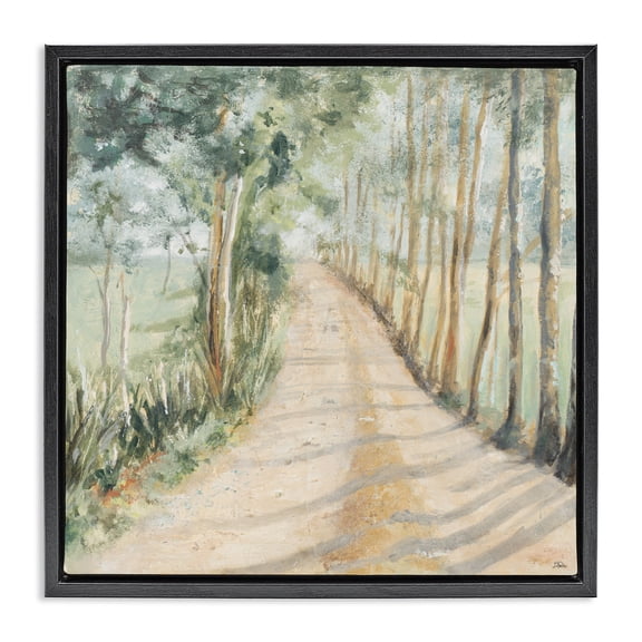 Stupell Industries Camino A Casa Pathway Black Framed Floater Canvas Wall Art, design by Patricia Pinto