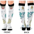 thumbnail image 2 of GZHJMY Space Compression Socks, Women Men Long Stocking (20-30mmHg), Travel Knee High Stockings for Athletic Sports,Running,Cycling,Nursing, 2 of 7