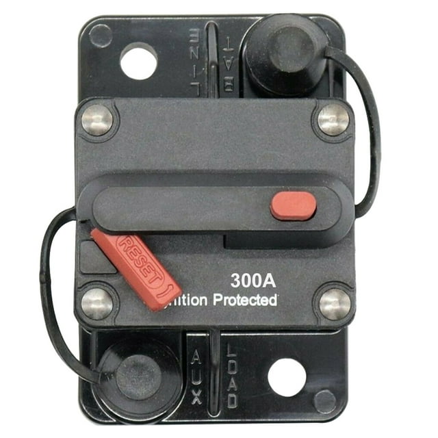 1Set Zinc Alloy Black Circuit Breaker for Auto Overload Protection