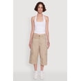 thumbnail image 2 of Womens Wide Leg Cargo Pocket Capris Pants, 2 of 5