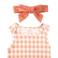 thumbnail image 3 of ITFABS Infants Round Neck Jumpsuit + Soft Touch Short Trousers Bow Hairband Set, 3 of 9