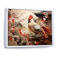 thumbnail image 2 of Designart "Red Rooster in Beige and Red from Japan" Animals Framed Wall Art - Modern Farmhouse Red Rooster Hallway Framed Wall Art Decor, 2 of 6