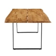 thumbnail image 3 of 74 Inch Dining Table, Black Natural, Wood, Rectangular, Kitchen Cafe Bistro Hospitality Restaurant, Modern Contemporary HB35900, 3 of 15