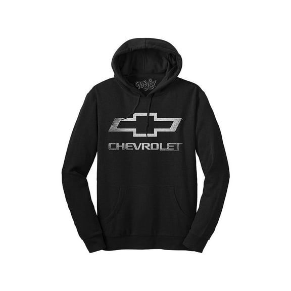 Tee Luv Men's Retro Chevrolet Bowtie Logo Graphic Hoodie (S)