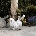 thumbnail image 3 of Alpine Corporation 14"H Indoor/Outdoor Sitting Rooster Decorative Garden Statue, Antique White, 3 of 14