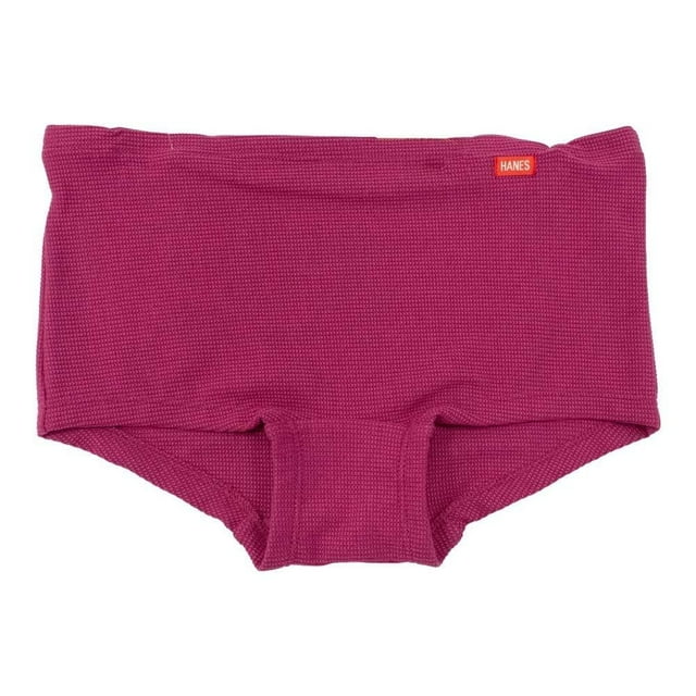 Pantaleta Hanes Para Mujer con Elástico en la cintura y en las Piernas Bloom Vino Talla M
