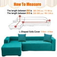 thumbnail image 2 of Eurhowing Sofa Covers for L-Shaped Couch, 3+4-Seater Sectional Sofa Slipcovers with 2 Pillowcase, Stretchable Jacquard Anti-Slip Furniture Protector for Living Room & Pet Friendly, Green, 2 of 8