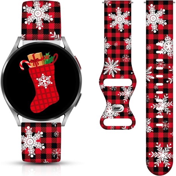 Correas de reloj navideñas y de Halloween compatibles con Samsung Galaxy Watch de 40 mm, 41 mm, 42 mm, 44 mm, 45 mm, 46 mm, 20 mm, correa de silicona de repuesto para Galaxy Watch 6 / Watch 5 / Watch