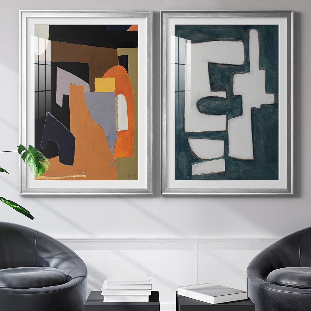 Wexford Home The Olive Press Rooom Premium Framed Print, 18.5" x 24.5" - Ready to Hang, Silver (Set of 2)